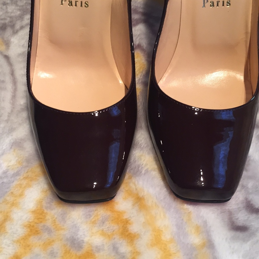 Christian Louboutin Dark Purple Patent Heels - Picture 3 of 5